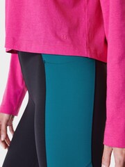 Sweaty Betty Beet Pink Essential Crop Long Sleeve T-Shirt - Image 18 of 19