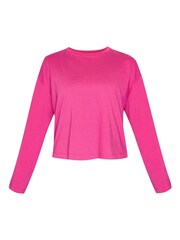 Sweaty Betty Beet Pink Essential Crop Long Sleeve T-Shirt - Image 9 of 19
