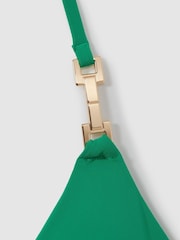 Reiss Green Riah Triangle Halter Neck Bikini Top - Image 5 of 5