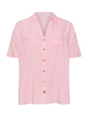 Yours Curve Pink Utility Linen Shirt - Image 6 of 6