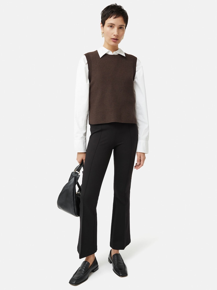 Jigsaw Black Ponte Kickflare Trousers - Image 6 of 6