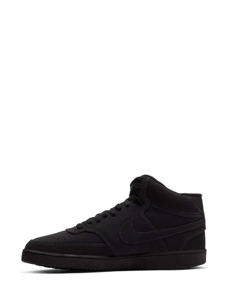 Nike Black Court Vision Mid Trainers - Image 5 of 10