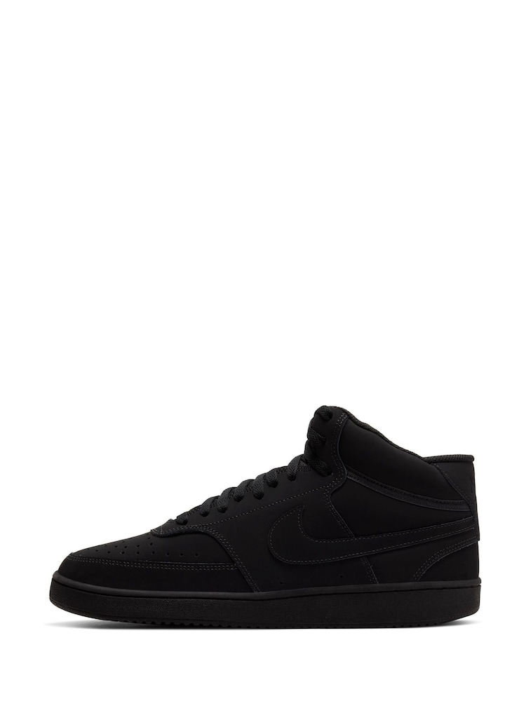 Nike Black Court Vision Mid Trainers - Image 6 of 10