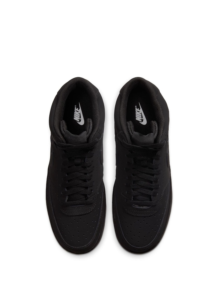 Nike Black Court Vision Mid Trainers - Image 8 of 10