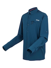 Regatta Blue Travel Packaway Long Sleeve Shirt - Image 7 of 7