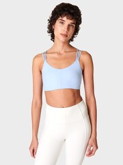 Sweaty Betty Breeze Blue Oh So Soft Yoga Bra - Image 1 of 6