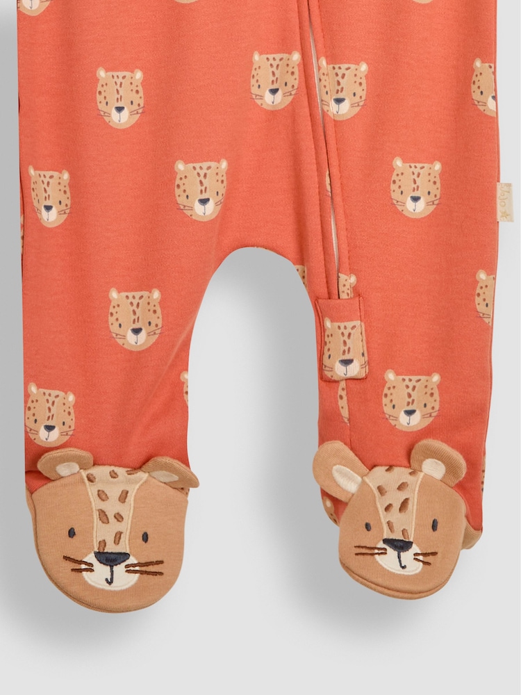 Jojo Maman Bébé Schlafanzug mit Leoprint und Reissverschluss - Bild 3 von 3