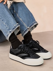 Black Forever Comfort® Panelled Retro Lace-Up Trainers - Image 2 of 7