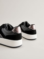 Black Forever Comfort® Panelled Retro Lace-Up Trainers - Image 5 of 7