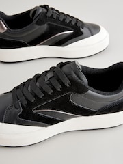Black Forever Comfort® Panelled Retro Lace-Up Trainers - Image 7 of 7