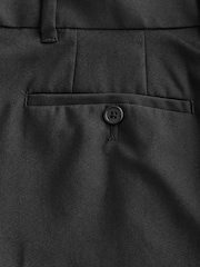 Black Relaxed Tapered Fit Stretch Smart Trousers - Image 7 of 8