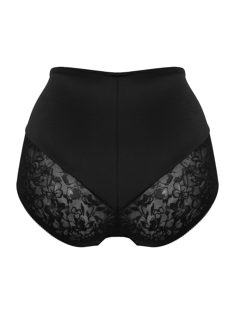 Pour Moi Black Effortless No VPL Light Control Lace Deep Briefs - Image 4 of 4