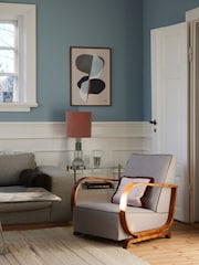 Paper Collective Grey Composition 01 Framed Wall Art Print in Dark Oak Frame - Image 2 of 4