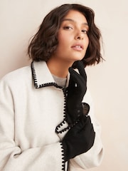 Black Wool Blend Gloves 1 Pack - Image 1 of 3