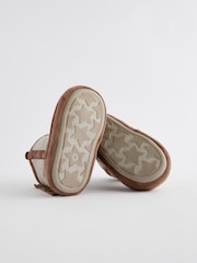 Brown/Cream Western Slipper Boots - Image 4 of 5