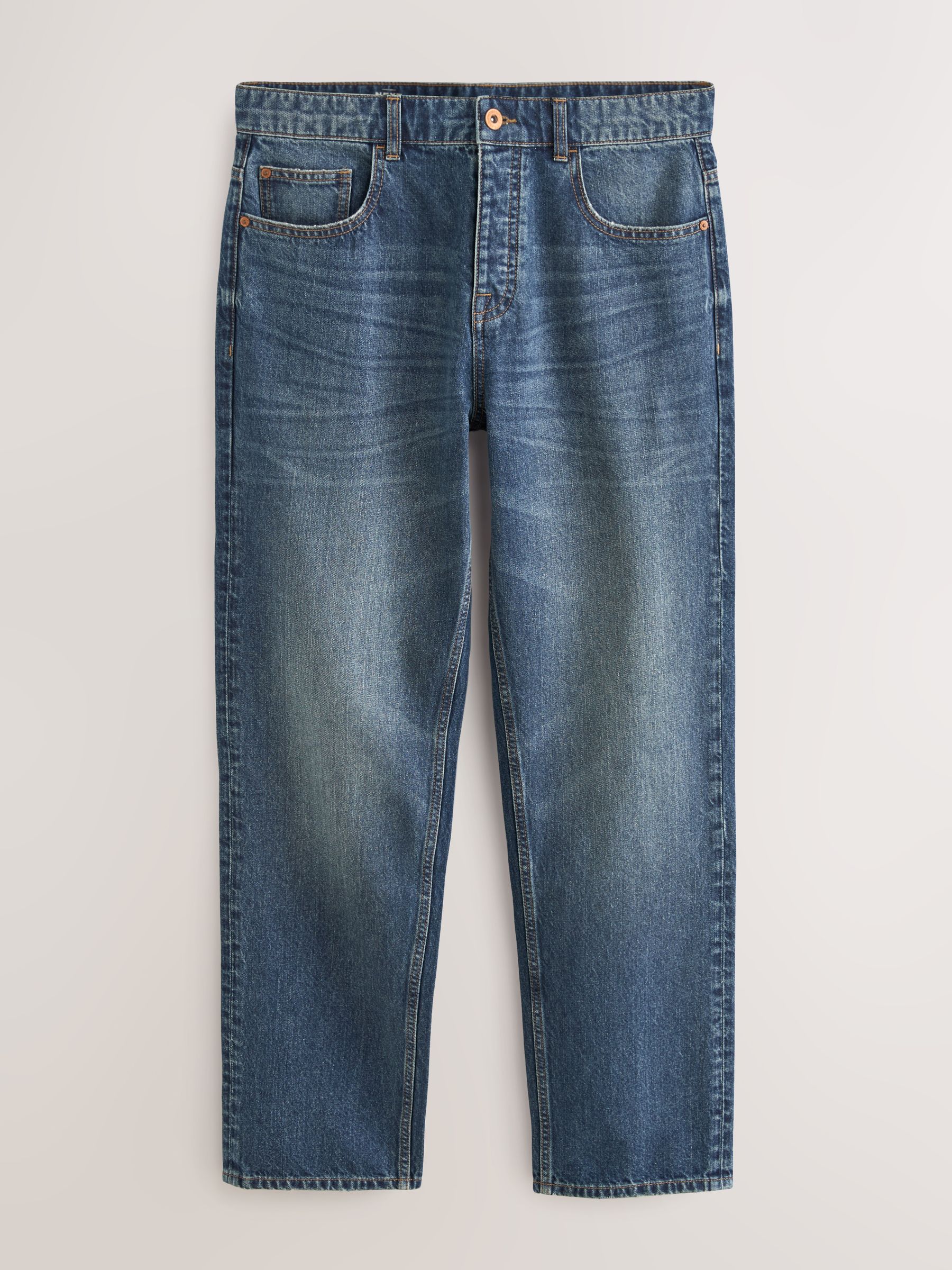 Buy Blue Vintage Straight Fit 100% Cotton Authentic Jeans from