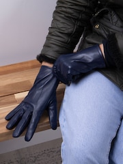 Totes Black 3 Point Smartouch Winter Leather Gloves - Image 2 of 3