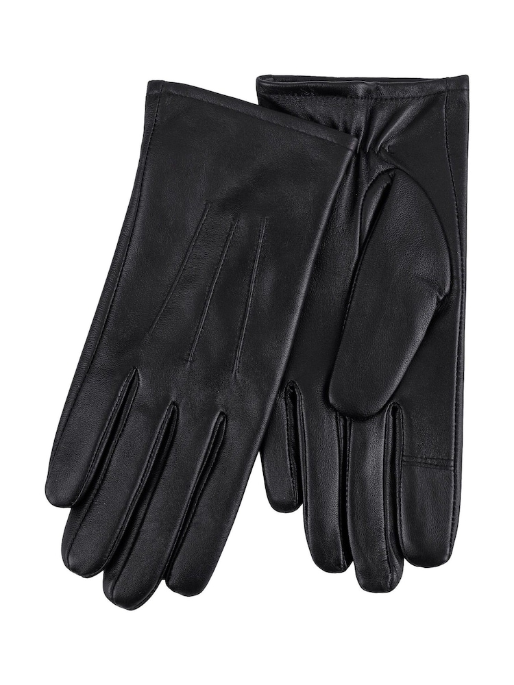 Totes Black 3 Point Smartouch Winter Leather Gloves - Image 3 of 3