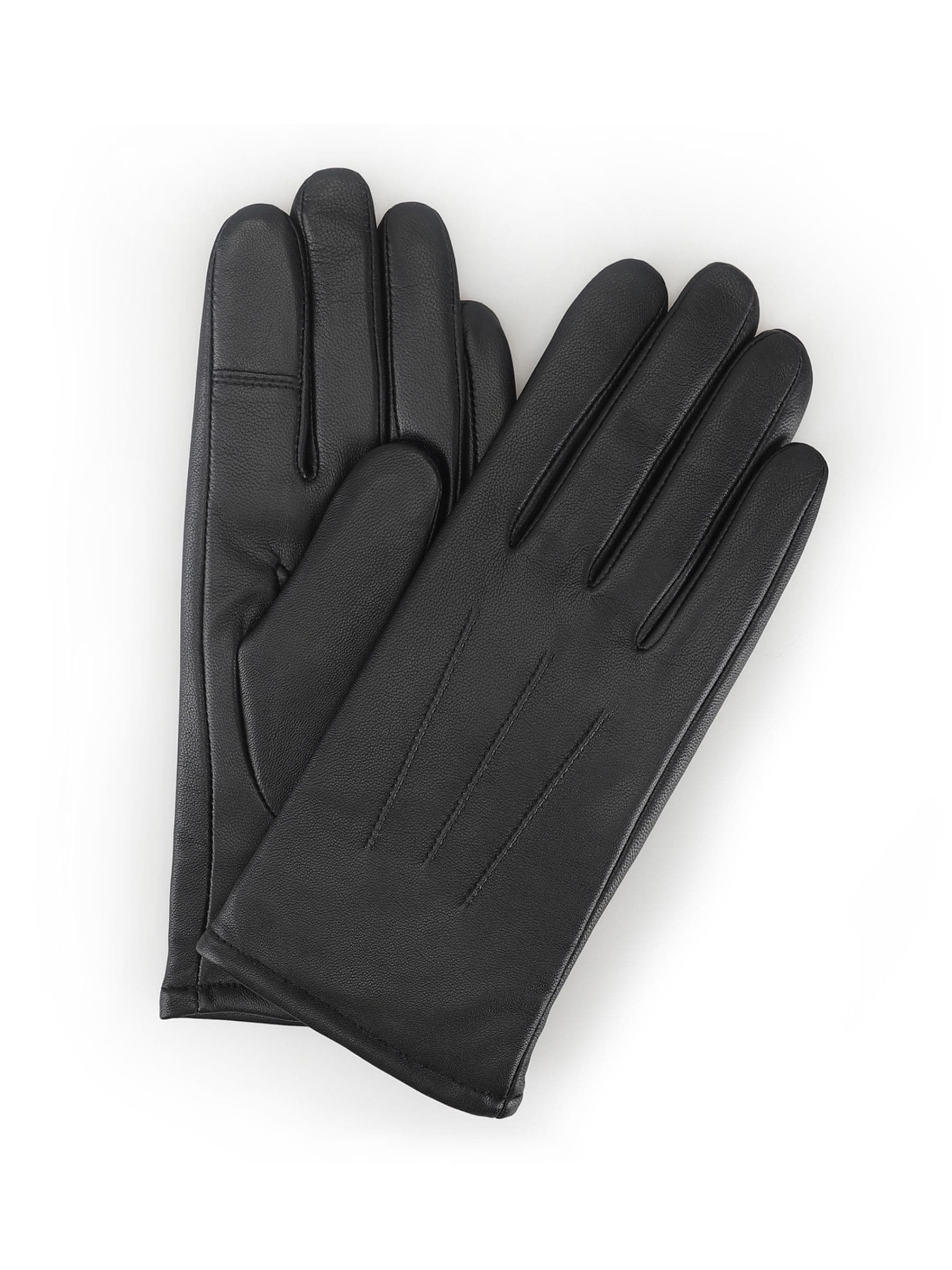 Buy Totes Black 3 Point Smartouch Winter Leather Gloves from Next USA
