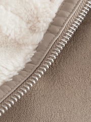 Neutral Teddy Borg Aviator Jacket - Image 7 of 8