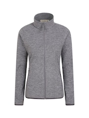 Mountain Warehouse Grey Womens Snowdon Melange II Full-Zip Fleece - Image 1 of 5
