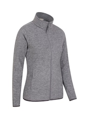 Mountain Warehouse Grey Womens Snowdon Melange II Full-Zip Fleece - Image 2 of 5