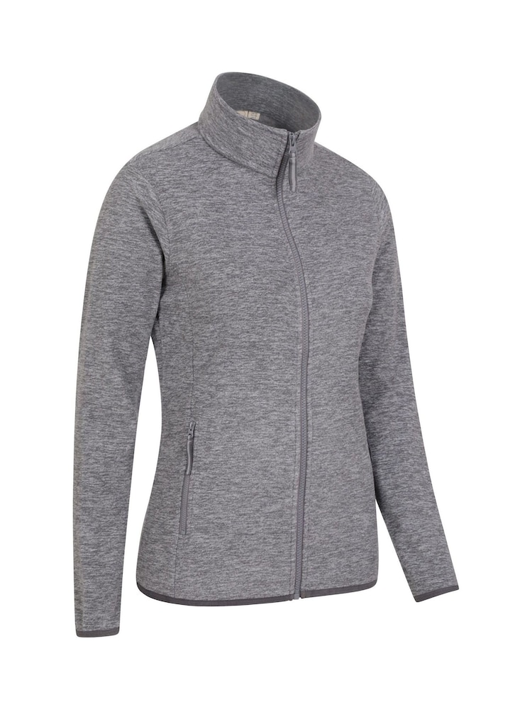 Mountain Warehouse Grey Womens Snowdon Melange II Full-Zip Fleece - Image 2 of 5