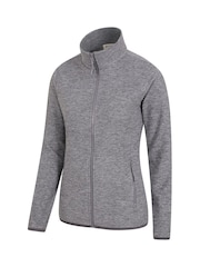 Mountain Warehouse Grey Womens Snowdon Melange II Full-Zip Fleece - Image 3 of 5
