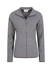Mountain Warehouse Grey Womens Snowdon Melange II Full-Zip Fleece - Image 4 of 5