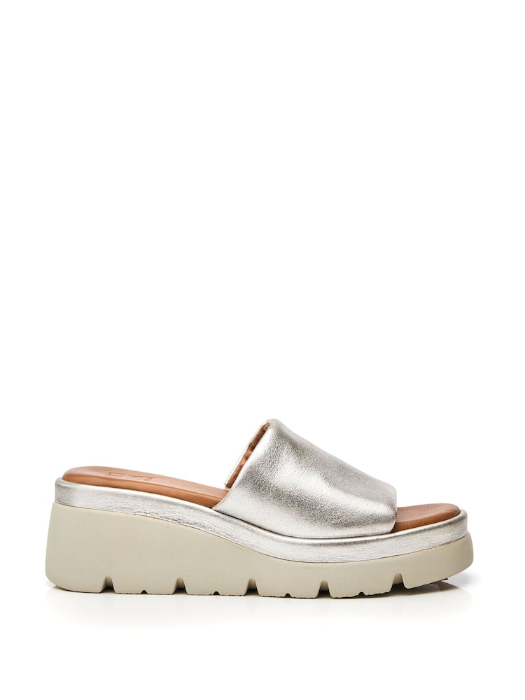 Moda In Pelle Namya High One Band Netty Wedges - Image 2 of 5