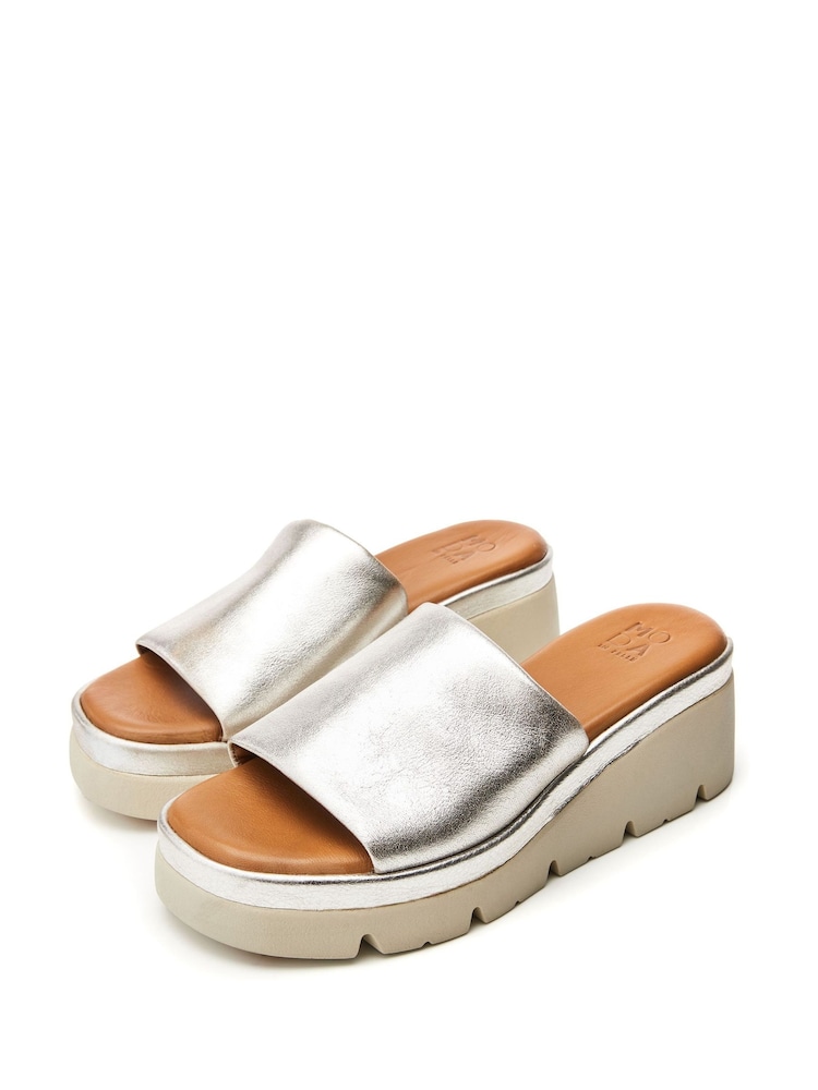 Moda In Pelle Namya High One Band Netty Wedges - Image 3 of 5