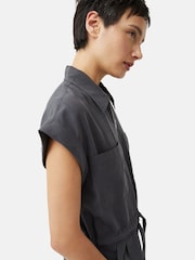 Jigsaw Linen Zip Front Jumpsuit - Image 6 of 6