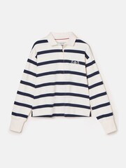 Joules Lara Navy Blue Boxy Fit Rugby Shirt - Image 10 of 10