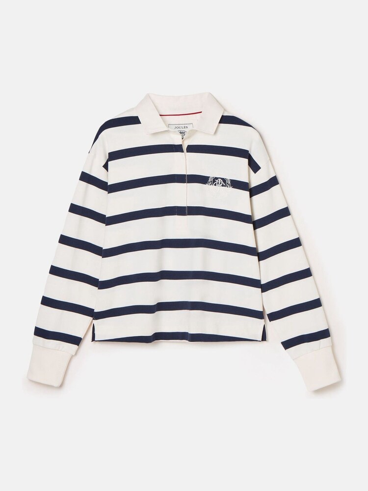 Joules Lara Navy Blue Boxy Fit Rugby Shirt - Image 10 of 10