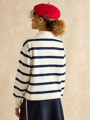 Joules Lara Navy Blue Boxy Fit Rugby Shirt - Image 2 of 10