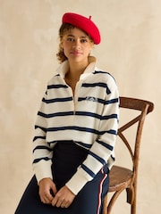 Joules Lara Navy Blue Boxy Fit Rugby Shirt - Image 4 of 10