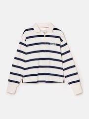 Joules Lara Navy Blue Boxy Fit Rugby Shirt - Image 7 of 10