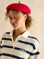 Joules Lara Navy Blue Boxy Fit Rugby Shirt - Image 8 of 10
