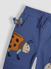 JoJo Maman Bébé Denim Blue Bug Appliqué Pet in Pocket Joggers - Image 4 of 4