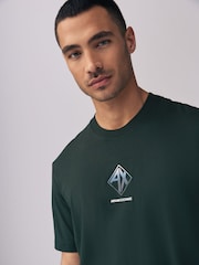 Armani Exchange Green Small Graphic Logo 100% Cotton T-Shirt - Image 3 of 10