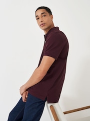 Crew Clothing Red 100% Cotton Pique Polo Shirt - Image 4 of 5