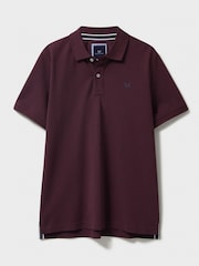 Crew Clothing Red 100% Cotton Pique Polo Shirt - Image 5 of 5