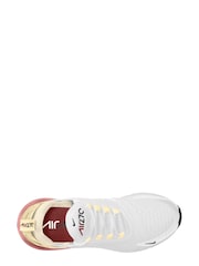 Nike White/Pink Air Max 270 Trainers - Image 3 of 4