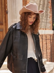 Taupe Brown Felt Western Hat - Image 1 of 7