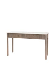 Gallery Home Grey Kenitra Marble 2 Drawer Console Table - Image 2 of 4