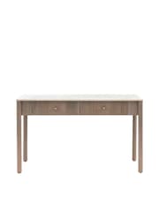 Gallery Home Grey Kenitra Marble 2 Drawer Console Table - Image 3 of 4