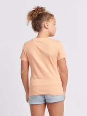 Lee Beige Girls Regular Fit 100% Cotton Badge T-Shirt - Image 3 of 9