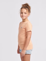 Lee Beige Girls Regular Fit 100% Cotton Badge T-Shirt - Image 4 of 9