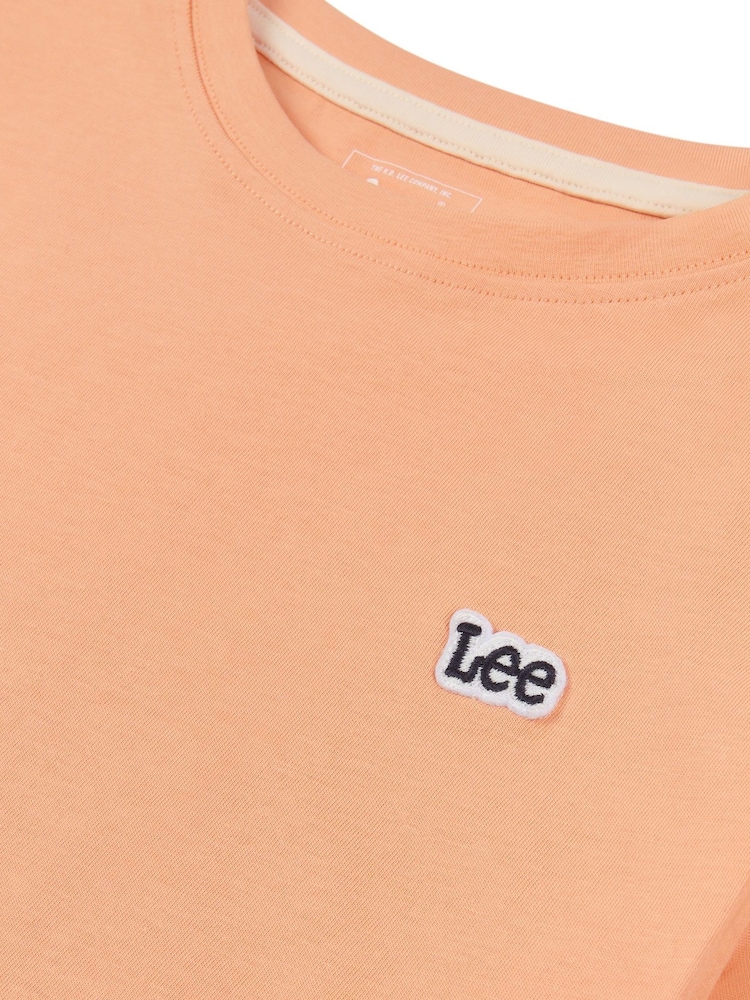 Lee Beige Girls Regular Fit 100% Cotton Badge T-Shirt - Image 9 of 9