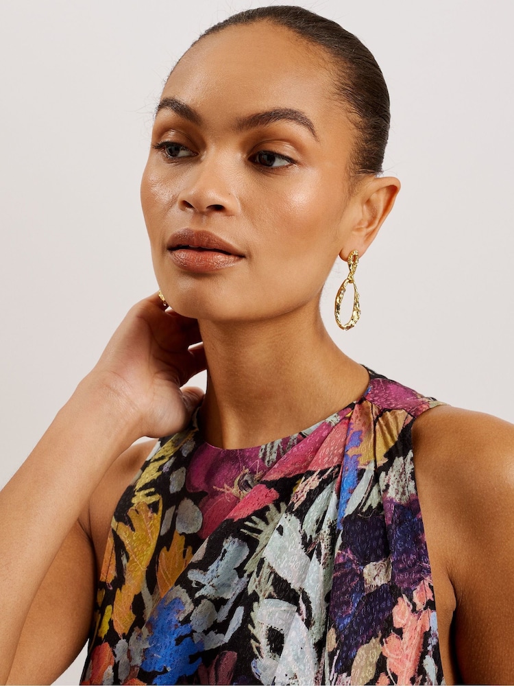 Ted Baker Black Orta Halterneck Jumpsuit With Drape Neck Detail - Image 4 of 6